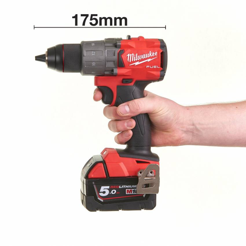 Дриль-шуруповерт акумуляторний MILWAUKEE, M18 FDD2-502X,135Нм (зарядний пристрій, 2 акум.Х 5Ач, HDкейс)-4933464267