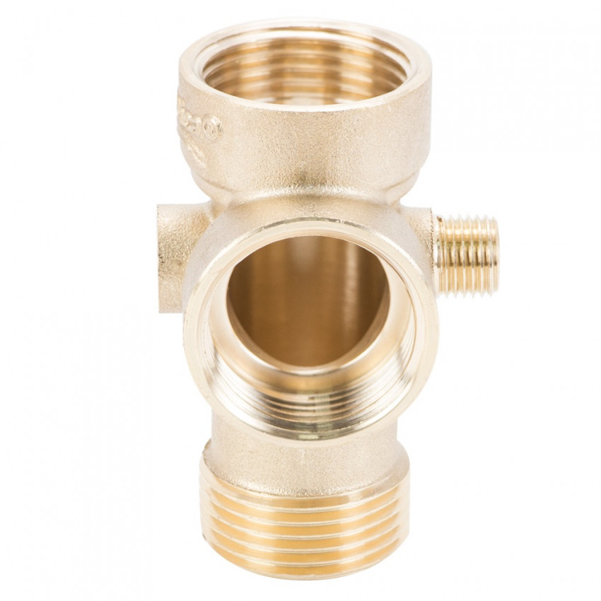 З"єднувач п'яти вивідний 80мм 1"м×1"F×1"F×1/4"M×1/4" F∠180° AQUATICA (779599)-779599