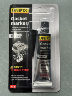 Герметик прокладок силіконовий високотемпературний чорний 32г UNIFIX-[articul]