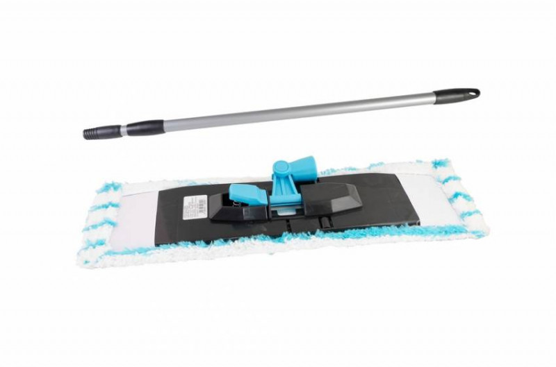 Швабра ГОСПОДАР зі складною платформою 400х105х45 мм 1180 мм насадка мікрофібра (телескопічна ручка) 14-6431-14-6431