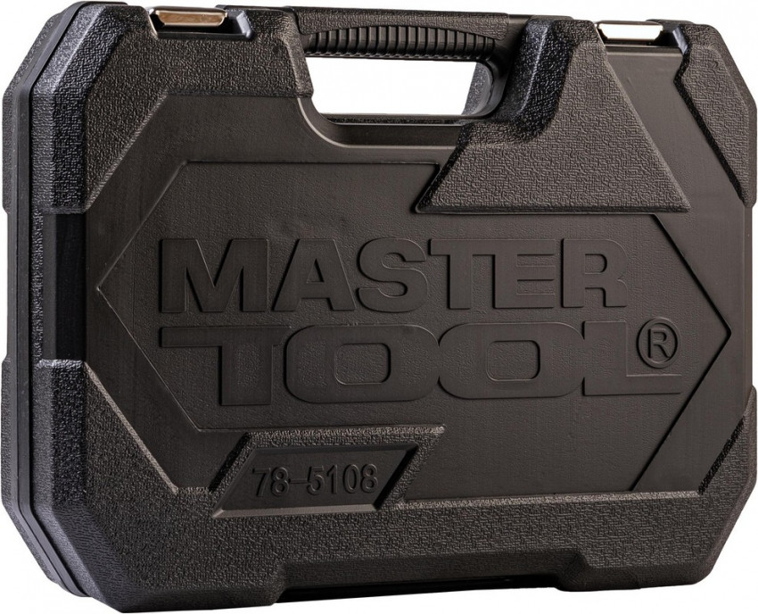 Набір насадок торцевих MASTERTOOL CrV 1/4" і 1/2" тріскачка 72Т 108 шт кейс 78-5108-78-5108