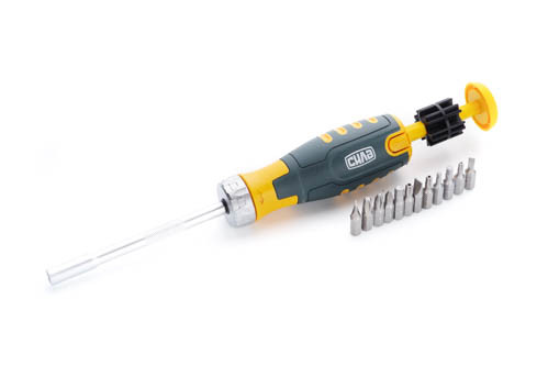 Викрутка реверсивна посилена з бітами CrV 13 в 1 СИЛА-302027