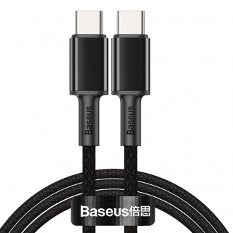 Кабель Baseus High Density Braided Type-C to Type-C 100W 1M Чорний (CATGD-01)-[articul]