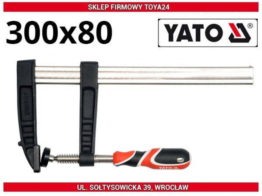 Струбцина YATO. L=300 мм, h=80 мм [10/20]-YT-6447