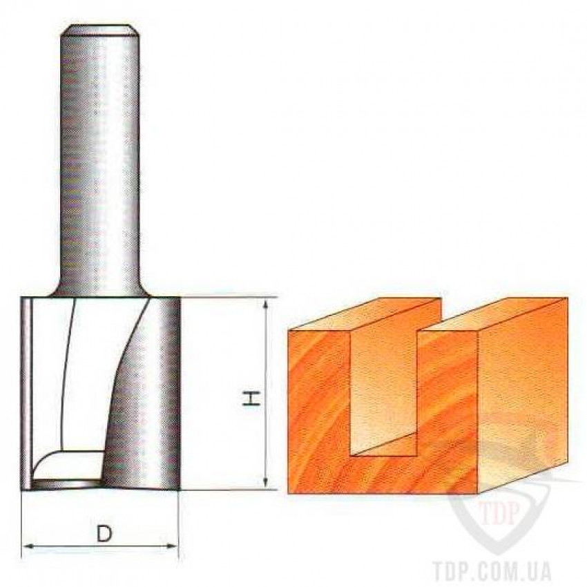 Фреза Пазова жолобник №1002 (z2+1, D12, h20, L50) 08-307-132-08-307-132