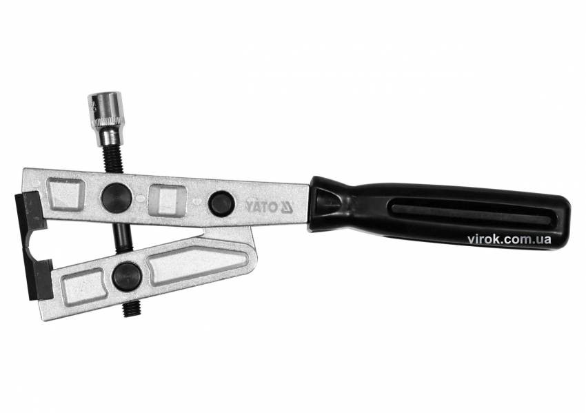 Щипці для затягування стрічкових металевих хомутів YATO: 3/8", L=270 мм, діапазон - 0-40 мм-YT-06535