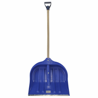 Лопата для снігу/зерна пластикова з оцинкованою планкою Strong 490×495мм з дерев'яним держаком (кольорова) GRAD (5046525)-[articul]