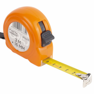 Рулетка Моноліт 3м * 16мм Сіті (3816335)-[articul]