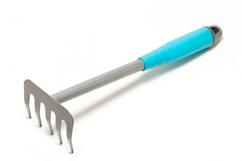 Граблі садові MASTERTOOL з пластиковою ручкою 5 зубів 300х90 мм 14-6183-14-6183