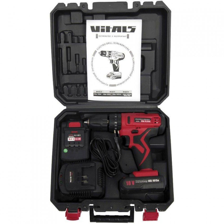 Шуруповерт акумуляторний VITALS Professional AUpo 18/2Pnli-52654