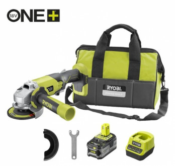 Шліфмашина кутова акумуляторна RYOBI, M18 M18 R18AG-140S, діаметр 115мм (ЗП+1 x 4.0Aг, сумка)-[articul]