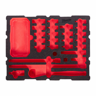 Ложемент для ящиків з полицями PACKOUT MILWAUKEE для головок TORX и HEX і тріскачки 1/2'' (67шт)-[articul]