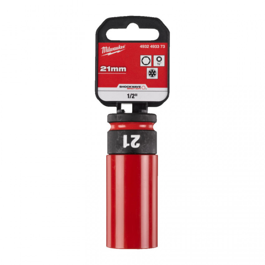 Головка ударна довга 1/2" 21мм (пластик) AUTO MILWAUKEE-4932493373