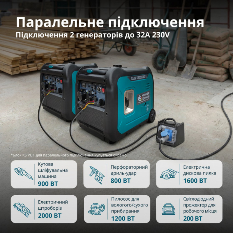 Інверторний газобензиновий генератор KS 5500iEG S-KS 5500iEG S