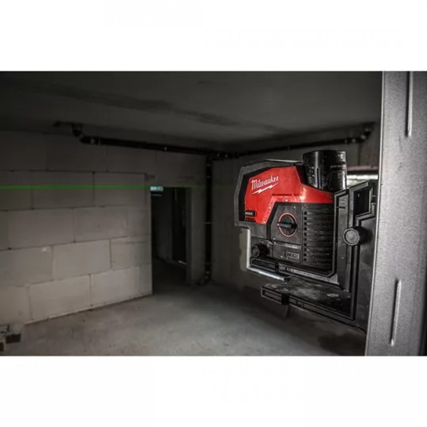 Лінійно-точковий лазерний нівелір Milwaukee M12 3PL-0C 4933478100 із зеленим променем-4933478100