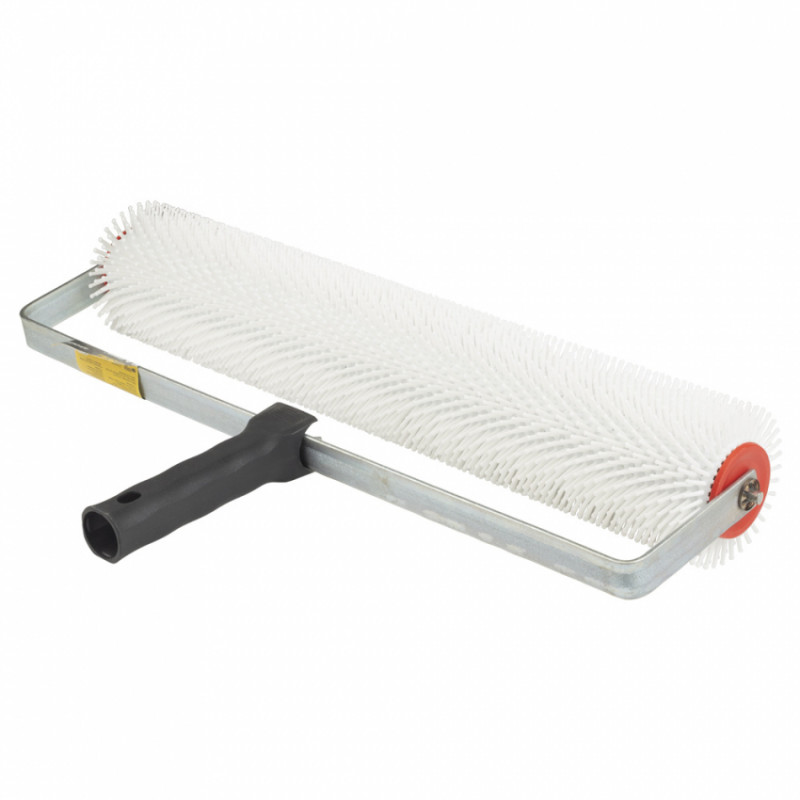 Валик голчастий аераційний для наливної підлоги 80×400мм з ручкою (рамкоподібна) біла голка SIGMA (8313611)-8313611