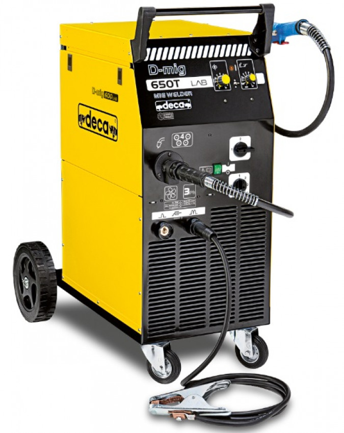 Зварювальний апарат Deca D-MIG 650 T LAB,  230/400В/50Гц,30-500А,410А-33%,17-49В,16кВт-60%,122кг-