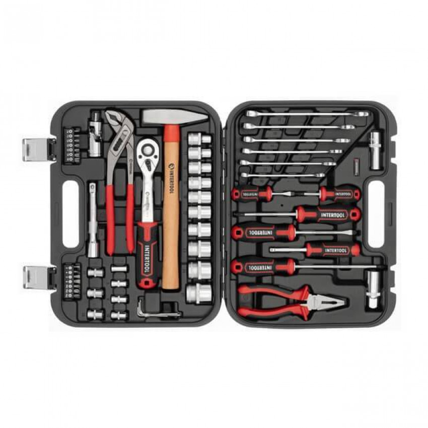 Набір інструментів 56 од., STORM, 1/2", 1/4", Cr-V INTERTOOL ET-8056-ET-8056