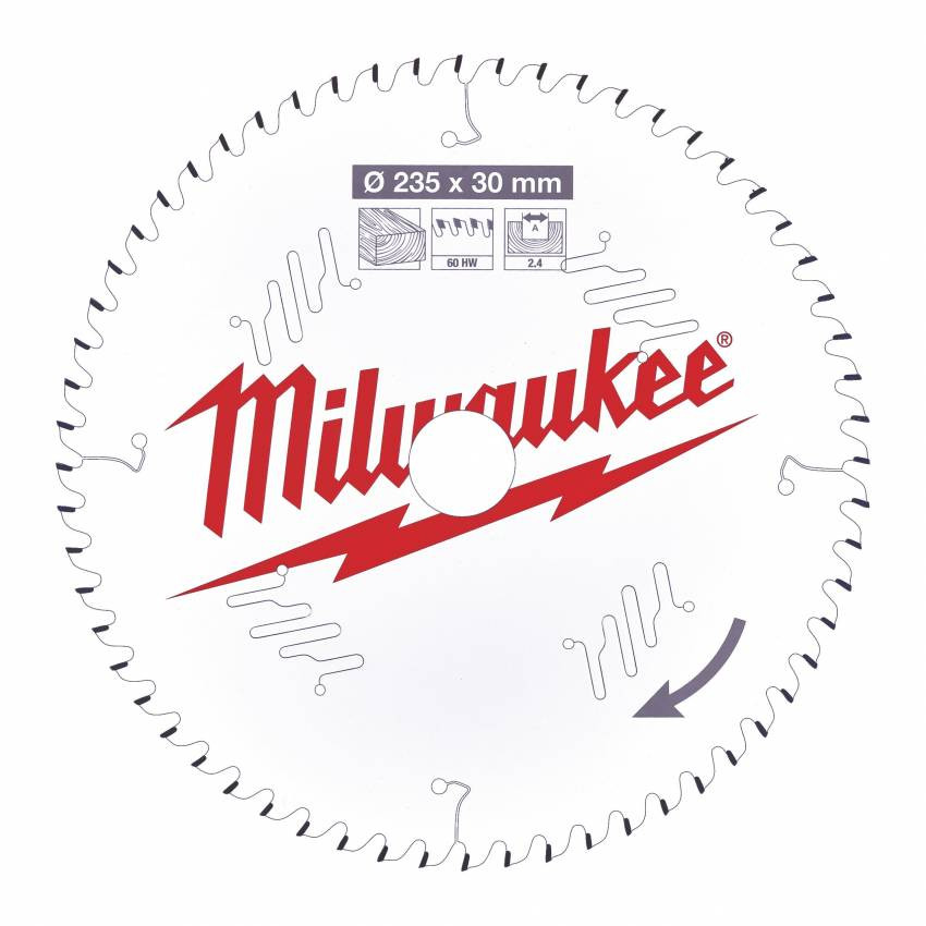 Диск пиляльний MILWAUKEE, Ø165х20х1,8мм, 24 зуб. 1-4932399909