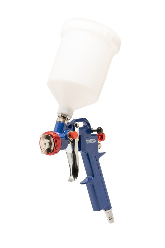 Фарбопульт MASTERTOOL HP ВБ 600 мл пластик Ø1.5 мм 120-180 л/хв 3.5-5.0 бар регулювання подачі повітря тип L 81-8715-81-8715
