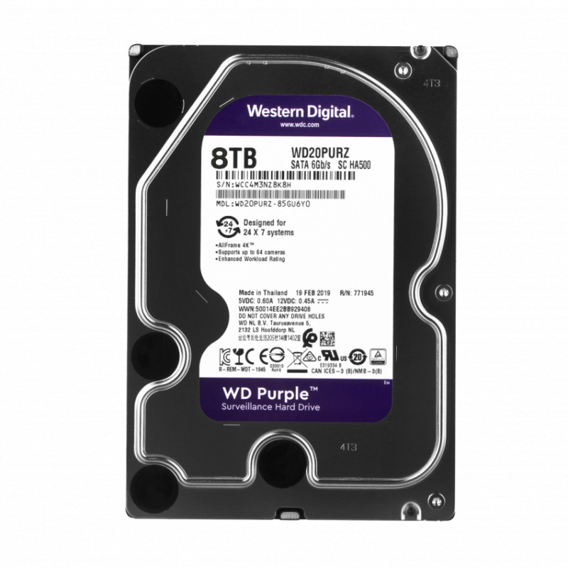 Жорсткий диск Western Digital 8TB Purple (WD82PURZ)-