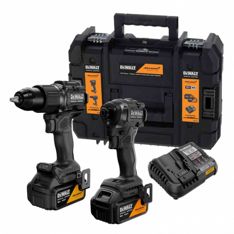 Набір з двох інструментів акумуляторних безщіткових McLaren F1 TEAM SPECIAL EDITION DeWALT DCK2222MM2T-DCK2222MM2T