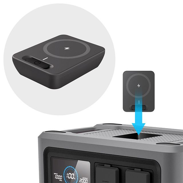 Станція зарядна портативна 1,8 кВт, 1024 Втг, LiFePO4, бездротова зарядка, знімний повербанк, STORM INTERTOOL WT-7011-WT-7011