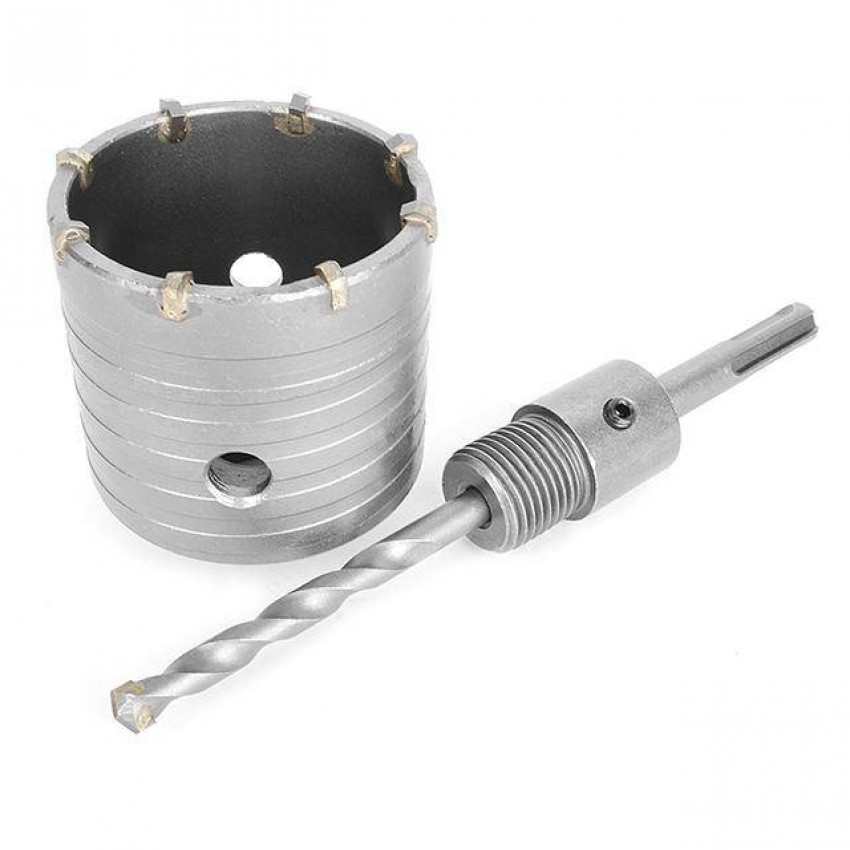 Свердло корончате по бетону 65мм + перехідник SDS Plus 100мм INTERTOOL SD-7065-SD-7065