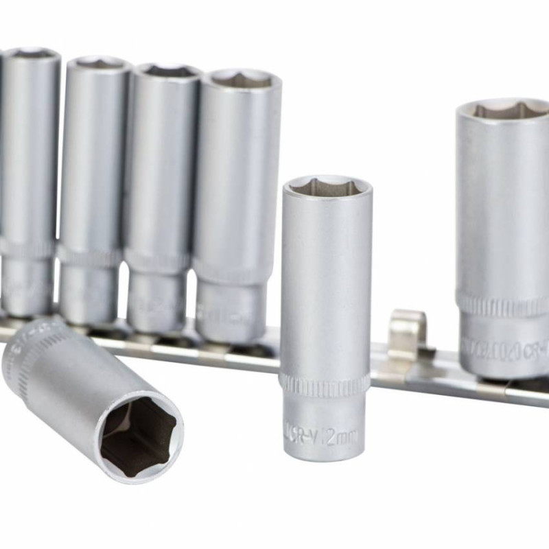 Набір насадок шестигранних подовжених 1/4" на планці 11шт CrV Sigma (6003411)-6003411