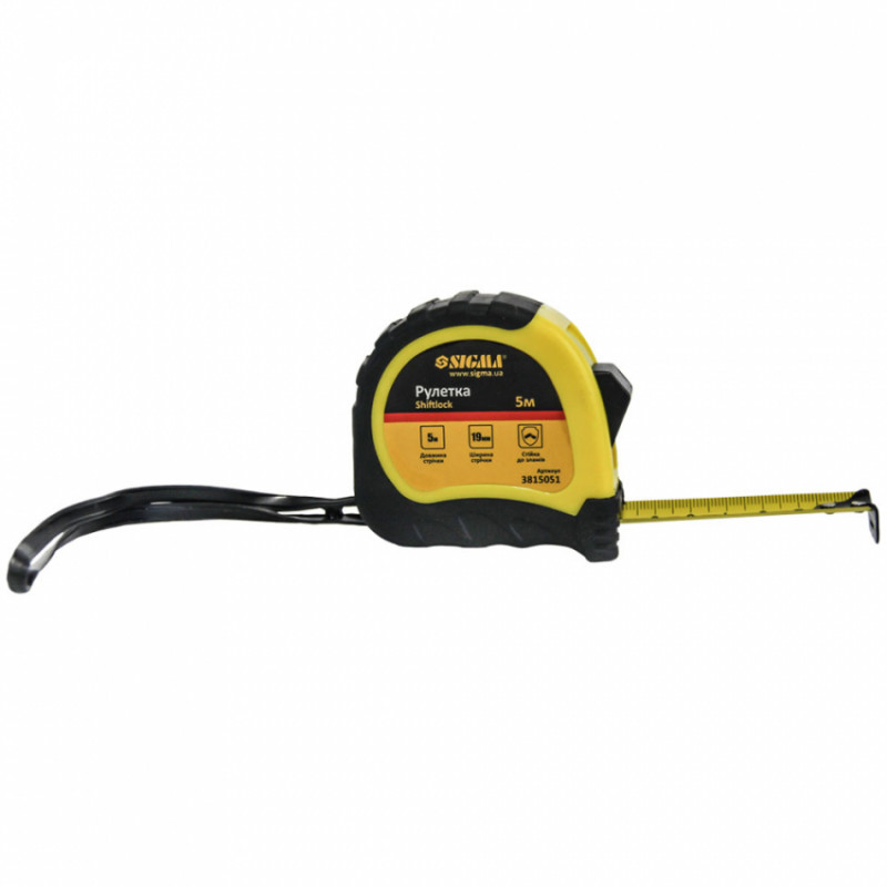 Рулетка shiftlock 5м * 19мм Sigma (3815051)-3815051