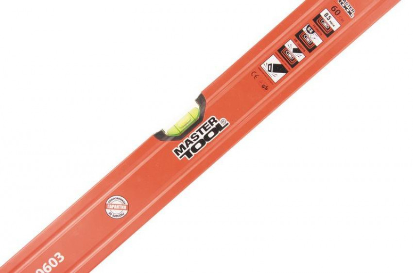 Рівень MASTERTOOL 60 см 2 капсули 0.5 мм/м фрезерована поверхня 37-0603-37-0603