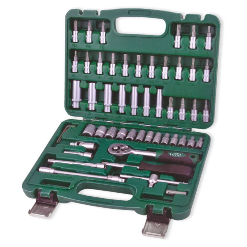 Набір торцевих насадок і битий 1/4" 53шт Grad (6004025)-6004025