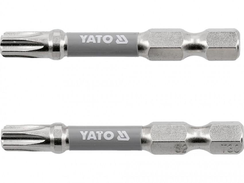 Насадка викруткова YATO; "TORX" T30 х 50 мм. шпиндель 6-гран- 1/4", покрита нікелем, 2 шт.[10]-YT-78035