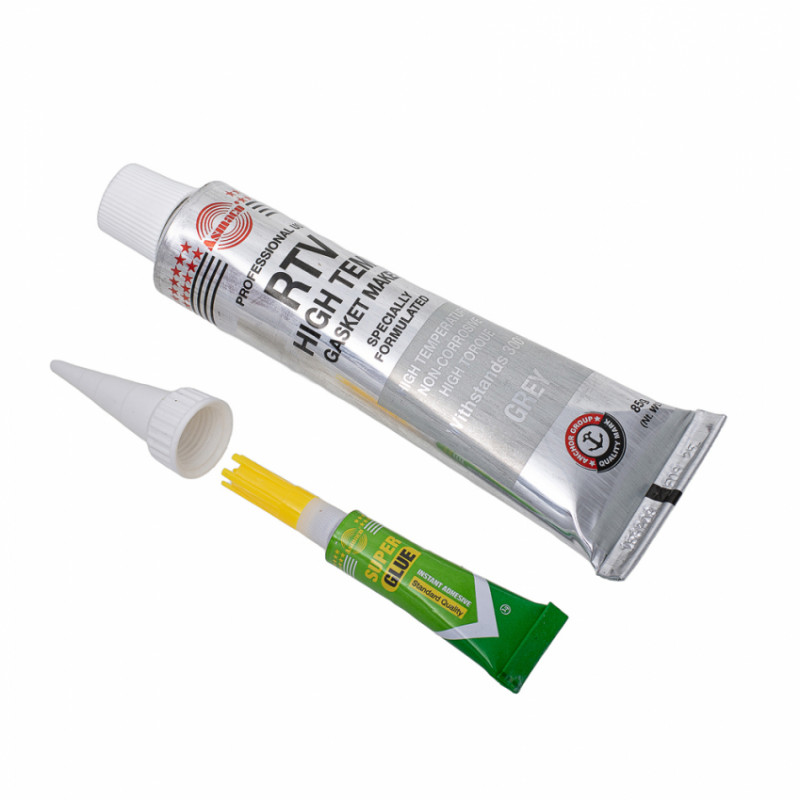 Герметик силіконовий RTV формувач прокладок високотемпературний +300°С сірий 85г ОАЕ ASMACO (6371241)-6371241