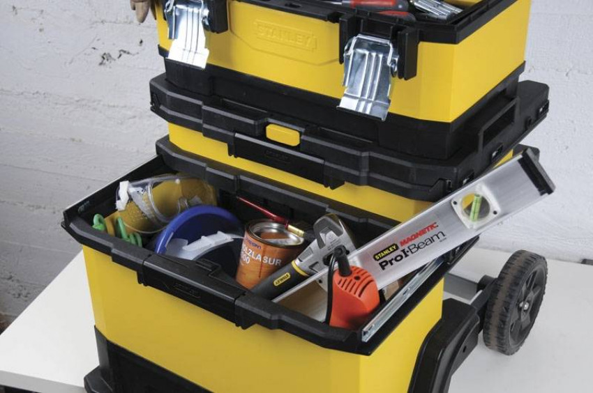 Ящик металопластмасовий Rolling Workshop, розміри 568x730x389 мм, на колесах STANLEY 1-95-621-1-95-621