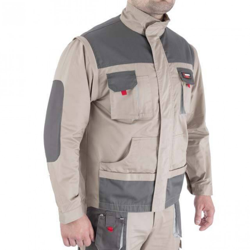 Куртка робоча 2 в 1, 100% бавовна, щільність 180 г / м2, XXXL INTERTOOL SP-3036-SP-3036