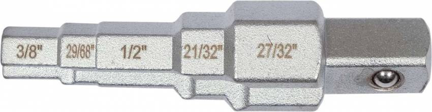 Ключ ступеневий з тріщаткою YATO : квадрат 1/2" для головок 3/8", 29/68", 1/2", 21/32", 27/32"-YT-03314