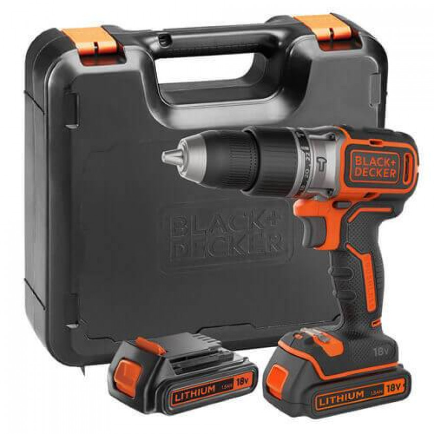 Дриль-шуруповерт акумуляторна безщіткова ударна BLACK DECKER BL188KB-BL188KB