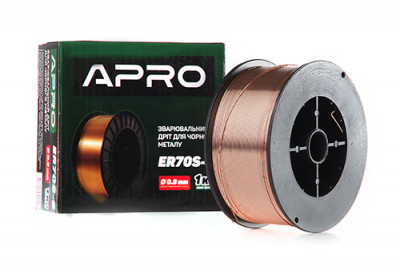 Зварювальний дріт ER70S-6 0,8мм 1кг п.б. APRO-[articul]