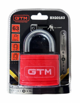 Замок навісний PVC 63мм GTM BXG0163