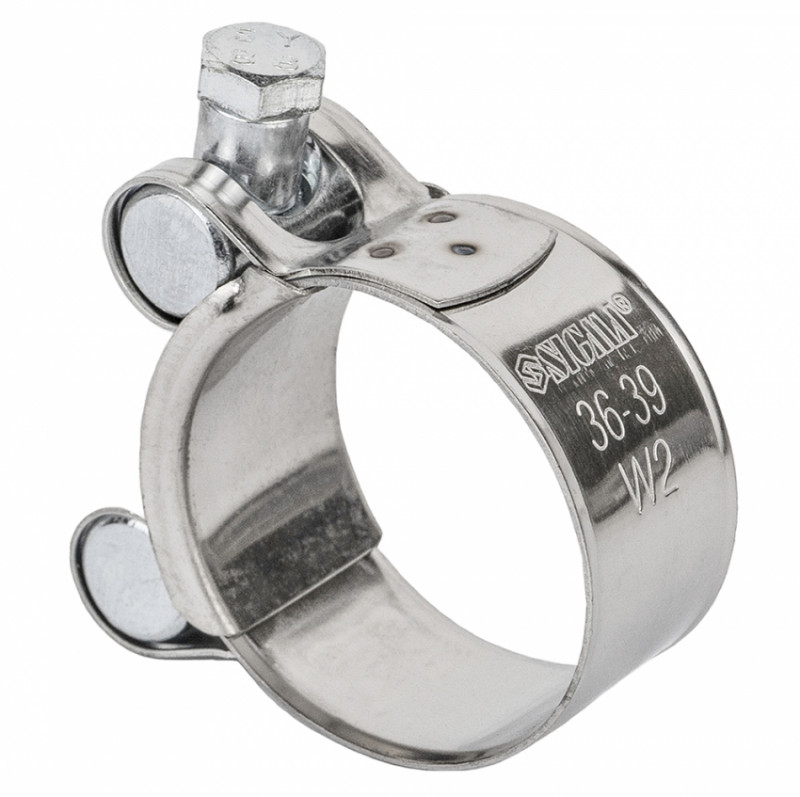 Хомут силовий нержавіючий 20мм Ø36-39мм SIGMA (2508121)-2508121
