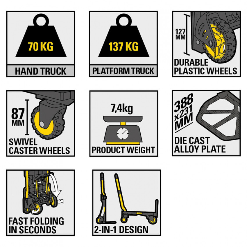Візок вантажний розкладний STANLEY SXWT-FT585-SXWT-FT585