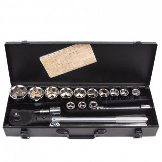 Набір головок 19-50 мм 3/4&quot;. 17 предметів Alloid-[articul]