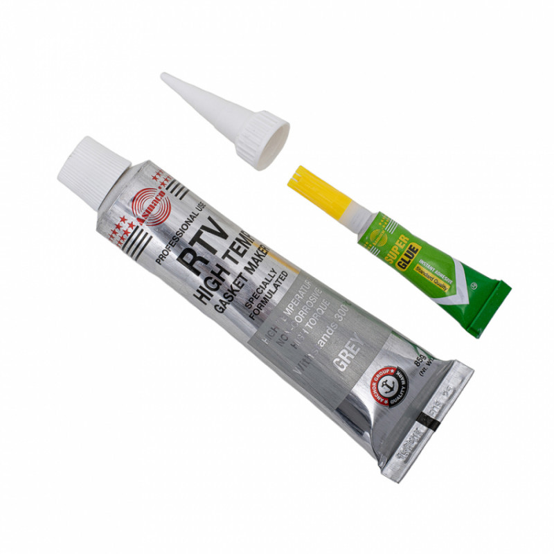 Герметик силіконовий RTV формувач прокладок високотемпературний +300°С сірий 85г ОАЕ ASMACO (6371241)-6371241