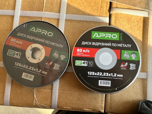 Диск відрізний пометалу в кейсі 125х1.2х22.2мм (10шт в кейсі) APRO-829075