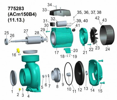 Відцентровий насос 1,5 кВт Hmax 14,5 м Qmax 1000 л / хв 4 &quot;LEO 3,0 (775283)