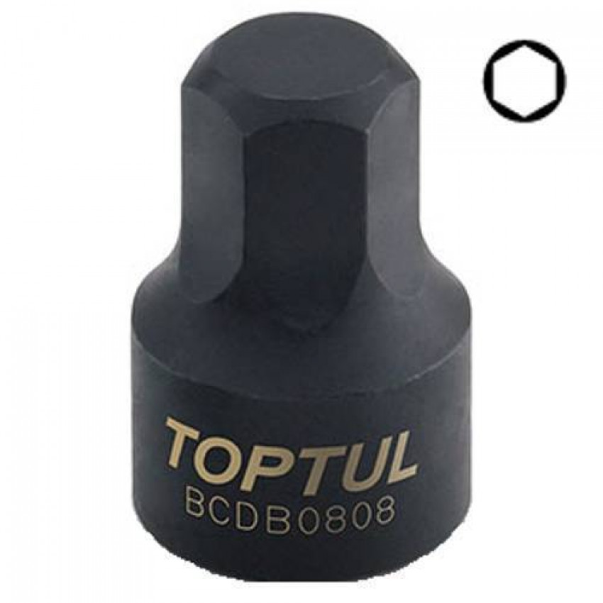 Головка HEX 6мм 1/4" (цілісна) TOPTUL BCDB0806-BCDB0806