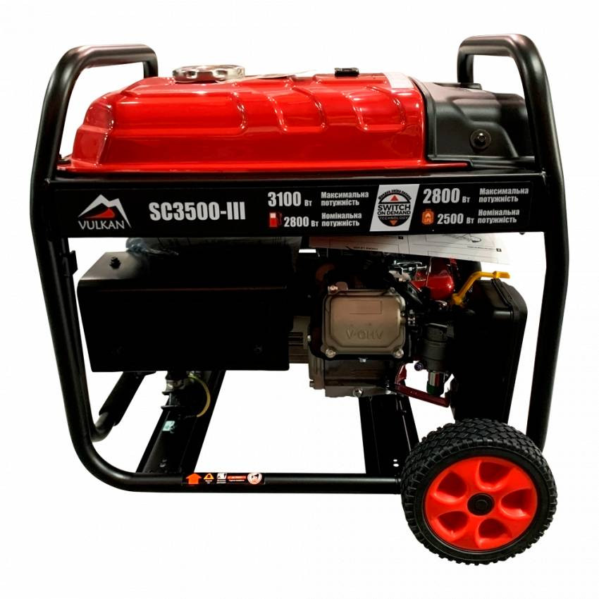 Генератор SC3500-III (бензин/газ) 1ф 2,8 кВт/2,3 кВт, ручн.старт/електростарт, бак-15л-SC3500-III(Gasoline/LPG)