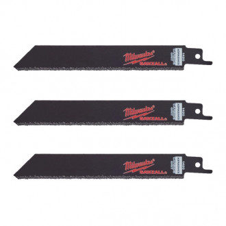 Полотно для шабельних пил Carbide Grit MILWAUKEE, 150мм, (3шт) (чавун, абразивні матеріали, фіберглас)-[articul]