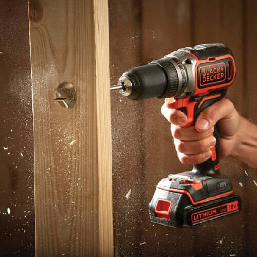 Дриль-шуруповерт акумуляторний безщітковий BLACK DECKER BL186KB-BL186KB